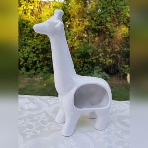 White porcelain Giraffe planter, unique gift, succulent planter